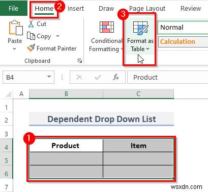 Cách tạo danh sách thả xuống phụ thuộc với nhiều từ trong Excel 