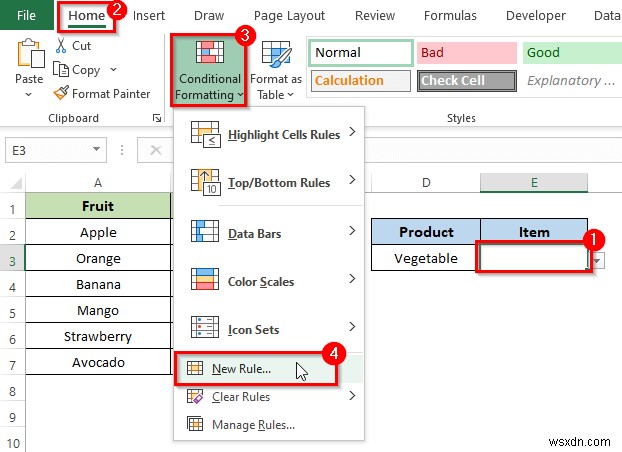 Cách tạo danh sách thả xuống phụ thuộc với nhiều từ trong Excel 