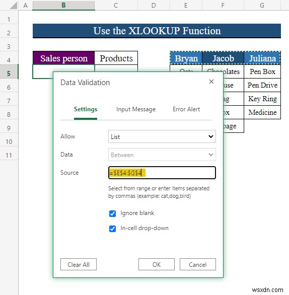 Cách thay đổi danh sách thả xuống dựa trên giá trị ô trong Excel (2 cách) 