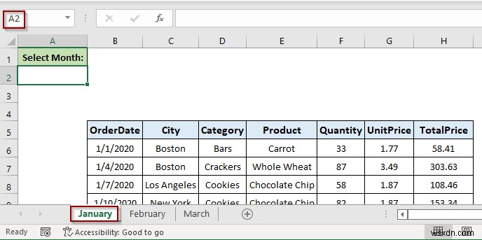 Cách tạo siêu liên kết danh sách thả xuống tới trang tính khác trong Excel