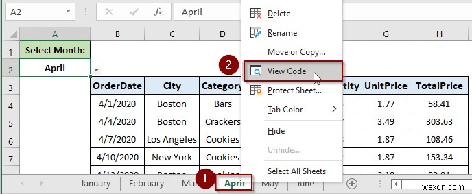 Cách tạo siêu liên kết danh sách thả xuống tới trang tính khác trong Excel