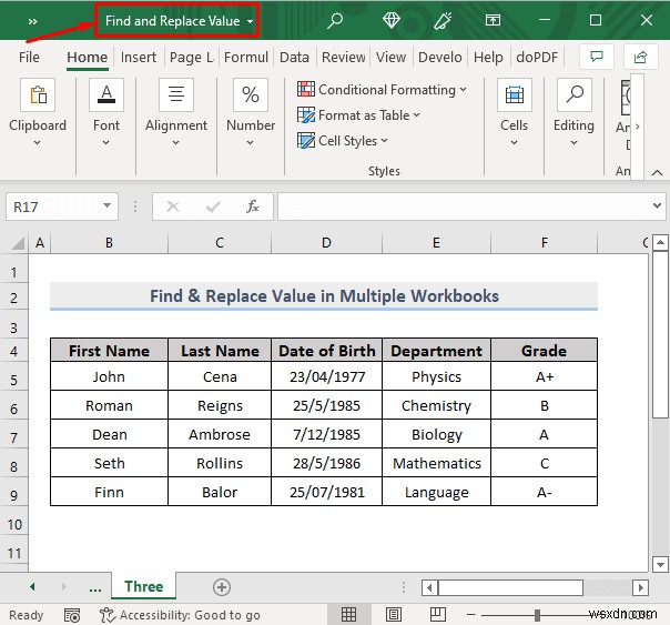 Cách tìm và thay thế giá trị trong nhiều tệp Excel (3 phương pháp)