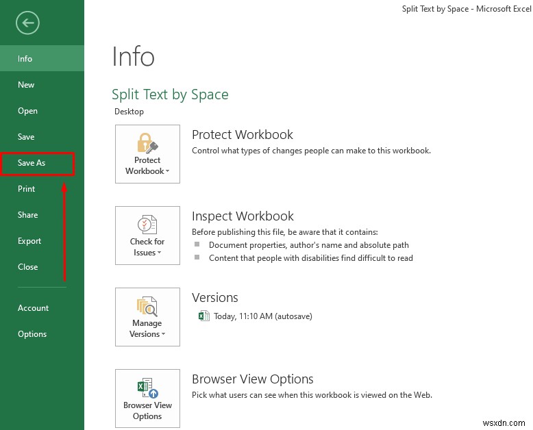 Cách chuyển Excel thành tệp văn bản với dấu phân cách ống (2 cách)