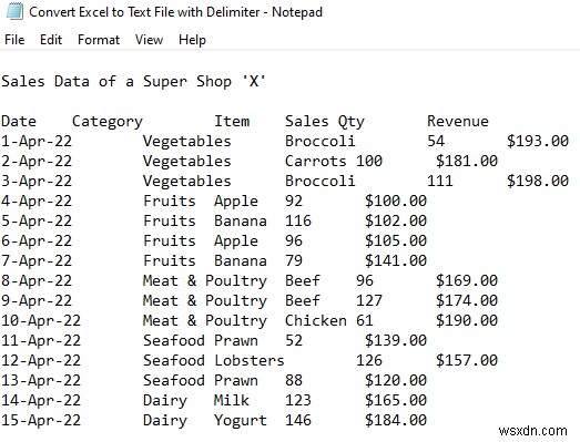 Chuyển đổi Excel thành tệp văn bản với dấu phân cách (2 cách tiếp cận dễ dàng) 