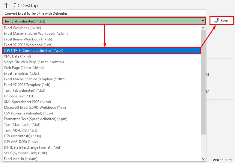 Chuyển đổi Excel thành tệp văn bản với dấu phân cách (2 cách tiếp cận dễ dàng) 