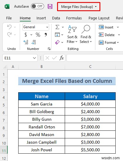 Cách hợp nhất các tệp Excel dựa trên cột (3 phương pháp) 