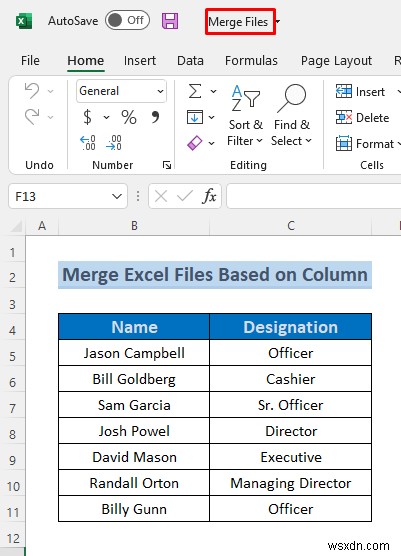 Cách hợp nhất các tệp Excel dựa trên cột (3 phương pháp) 
