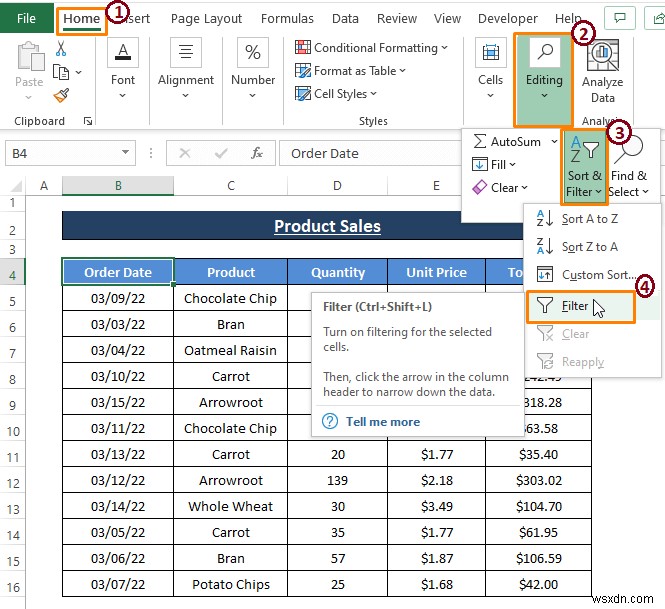 Cách sắp xếp hàng theo ngày trong Excel (8 phương pháp)