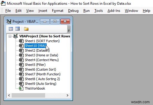 Cách sắp xếp hàng theo ngày trong Excel (8 phương pháp)