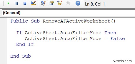 Excel VBA:Xóa tự động lọc nếu nó tồn tại (7 ví dụ)