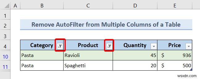 Excel VBA:Xóa tự động lọc nếu nó tồn tại (7 ví dụ)