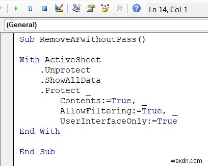 Excel VBA:Xóa tự động lọc nếu nó tồn tại (7 ví dụ)