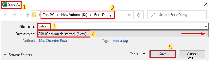 Lưu Excel dưới dạng CSV với Dấu ngoặc kép (3 phương pháp đơn giản nhất)