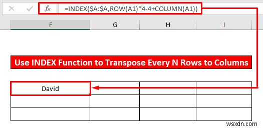 Cách chuyển đổi mỗi n dòng thành cột trong Excel (2 phương pháp dễ dàng)