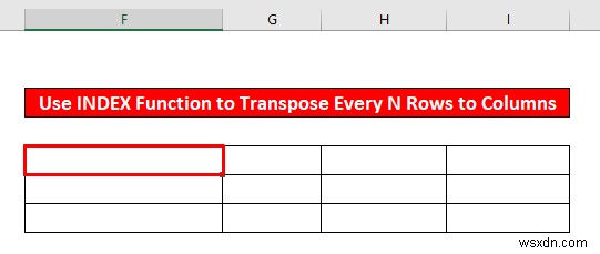 Cách chuyển đổi mỗi n dòng thành cột trong Excel (2 phương pháp dễ dàng)