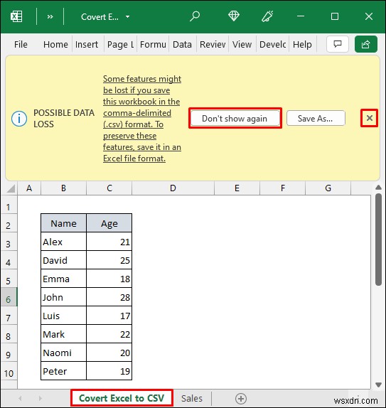 Chuyển Excel thành tệp CSV được phân tách bằng dấu phẩy (2 cách dễ dàng)