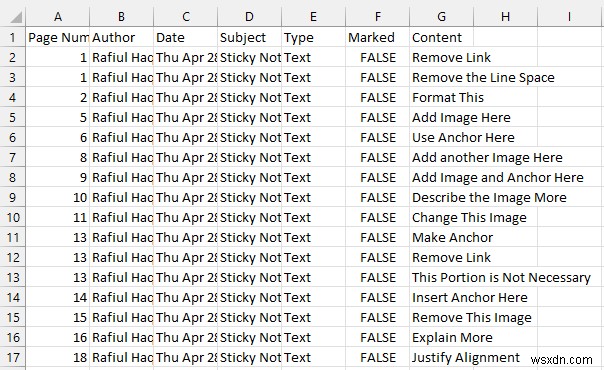 Cách xuất nhận xét PDF sang bảng tính Excel (3 Thủ thuật nhanh)