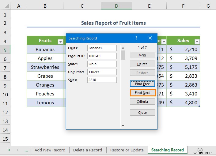 Cách tạo cơ sở dữ liệu với biểu mẫu trong Excel