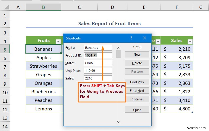 Cách tạo cơ sở dữ liệu với biểu mẫu trong Excel