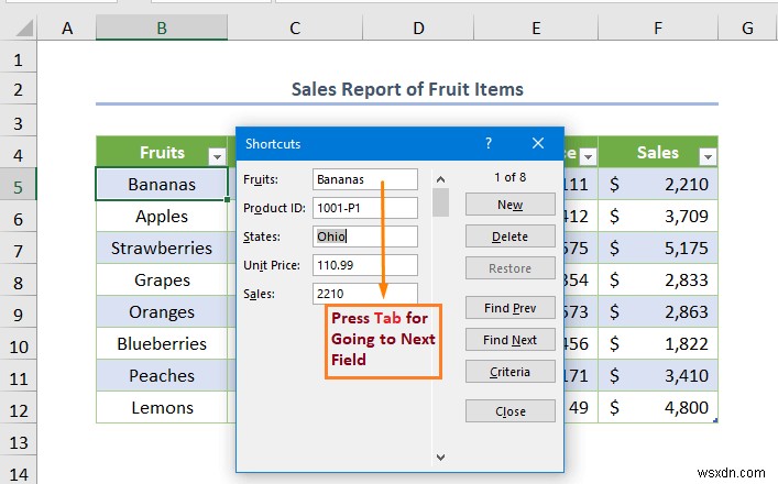 Cách tạo cơ sở dữ liệu với biểu mẫu trong Excel