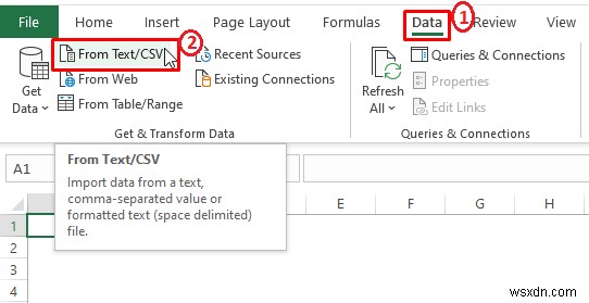 Cách nhập CSV vào trang tính hiện có trong Excel (5 phương pháp)