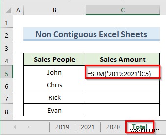 Tham chiếu 3D không hoạt động trong Excel (3 lý do &giải pháp)