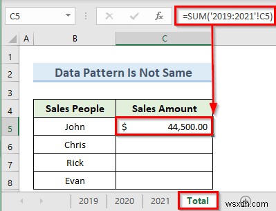 Tham chiếu 3D không hoạt động trong Excel (3 lý do &giải pháp)