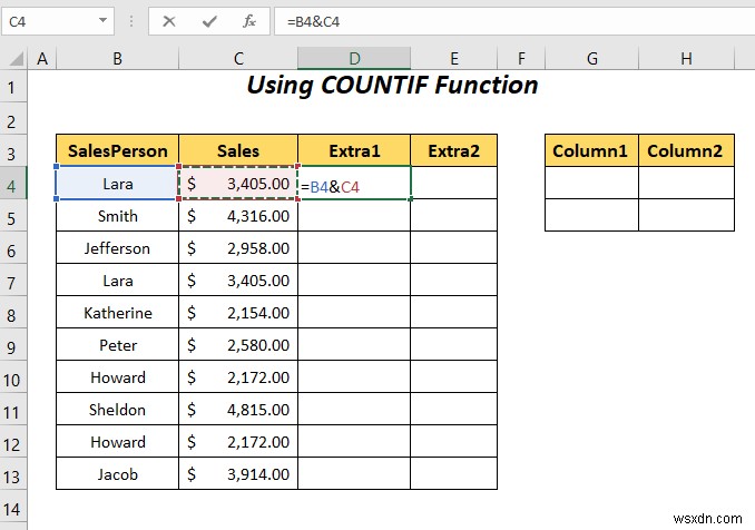 Cách chuyển dòng trùng lặp thành cột trong Excel (4 cách)