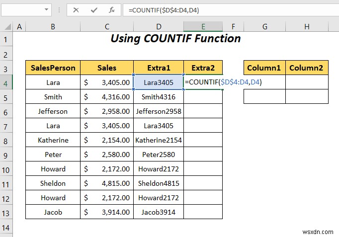 Cách chuyển dòng trùng lặp thành cột trong Excel (4 cách)