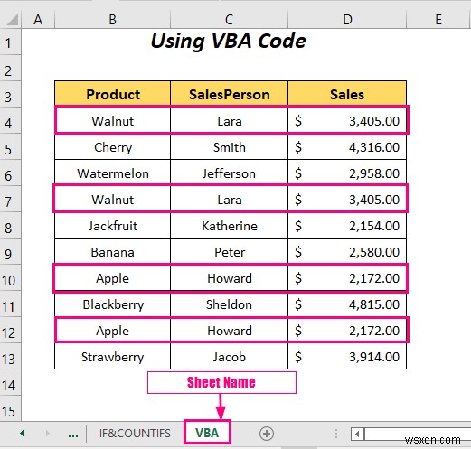 Cách chuyển dòng trùng lặp thành cột trong Excel (4 cách)