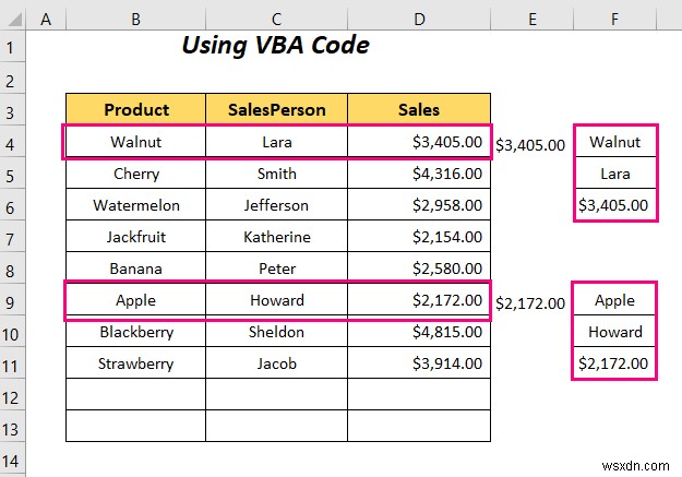 Cách chuyển dòng trùng lặp thành cột trong Excel (4 cách)