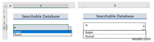 Cách tạo cơ sở dữ liệu có thể tìm kiếm trong Excel (2 Thủ thuật nhanh)