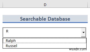 Cách tạo cơ sở dữ liệu có thể tìm kiếm trong Excel (2 Thủ thuật nhanh)