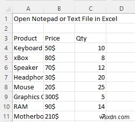 Cách mở Notepad hoặc tệp văn bản trong Excel bằng cột (3 phương pháp dễ dàng)