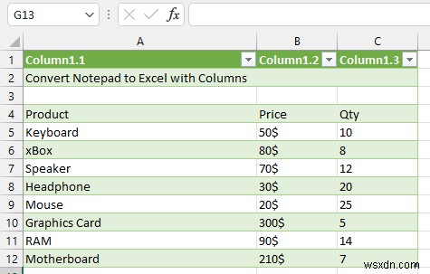 Cách mở Notepad hoặc tệp văn bản trong Excel bằng cột (3 phương pháp dễ dàng)