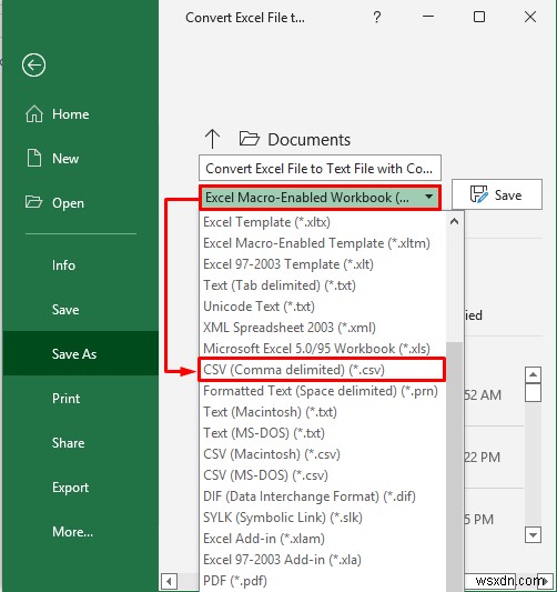 Cách chuyển đổi tệp Excel thành tệp văn bản với dấu phân cách bằng dấu phẩy (3 phương pháp)