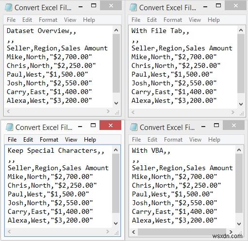 Cách chuyển đổi tệp Excel thành tệp văn bản với dấu phân cách bằng dấu phẩy (3 phương pháp)