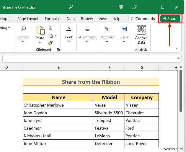 Cách chia sẻ tệp Excel trực tuyến (2 phương pháp dễ dàng)