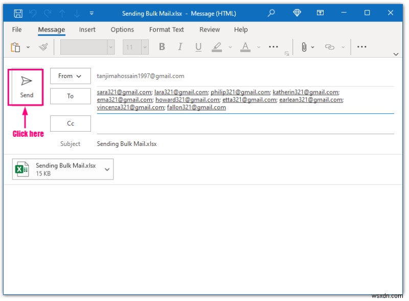 Cách gửi email hàng loạt từ Outlook bằng Excel (3 cách)