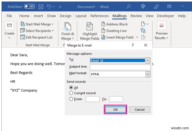 Cách gửi email hàng loạt từ Outlook bằng Excel (3 cách)