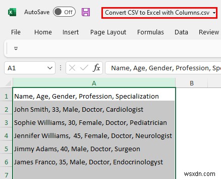 Cách chuyển đổi CSV sang Excel bằng cột (5 phương pháp)