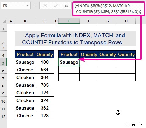 Cách chuyển hàng thành cột dựa trên tiêu chí trong Excel (2 cách)