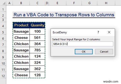 Cách chuyển hàng thành cột dựa trên tiêu chí trong Excel (2 cách)