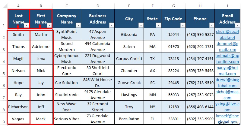 Cách duy trì Cơ sở dữ liệu khách hàng trong Excel