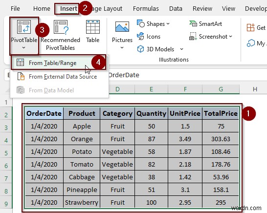 Cách tạo cơ sở dữ liệu cập nhật tự động trong Excel