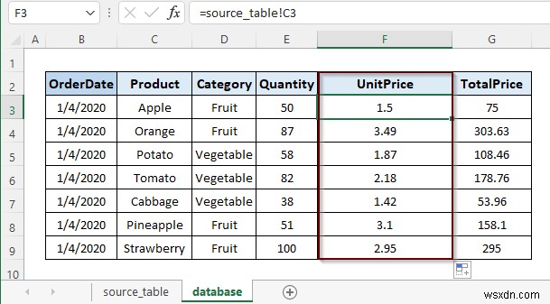 Cách tạo cơ sở dữ liệu cập nhật tự động trong Excel