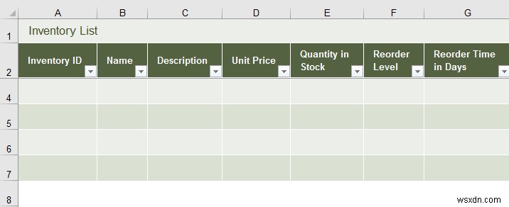 Cách tạo cơ sở dữ liệu khoảng không quảng cáo trong Excel (3 phương pháp dễ dàng)