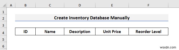 Cách tạo cơ sở dữ liệu khoảng không quảng cáo trong Excel (3 phương pháp dễ dàng)