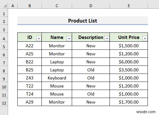 Cách tạo cơ sở dữ liệu khoảng không quảng cáo trong Excel (3 phương pháp dễ dàng)