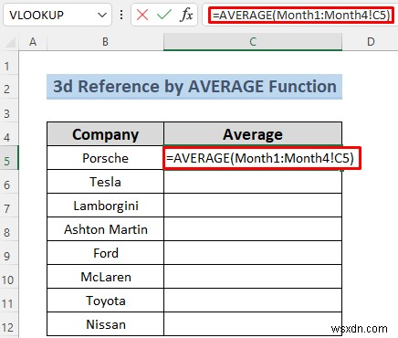 Cách tạo tham chiếu 3d trong Excel với tên (7 phương pháp dễ dàng)